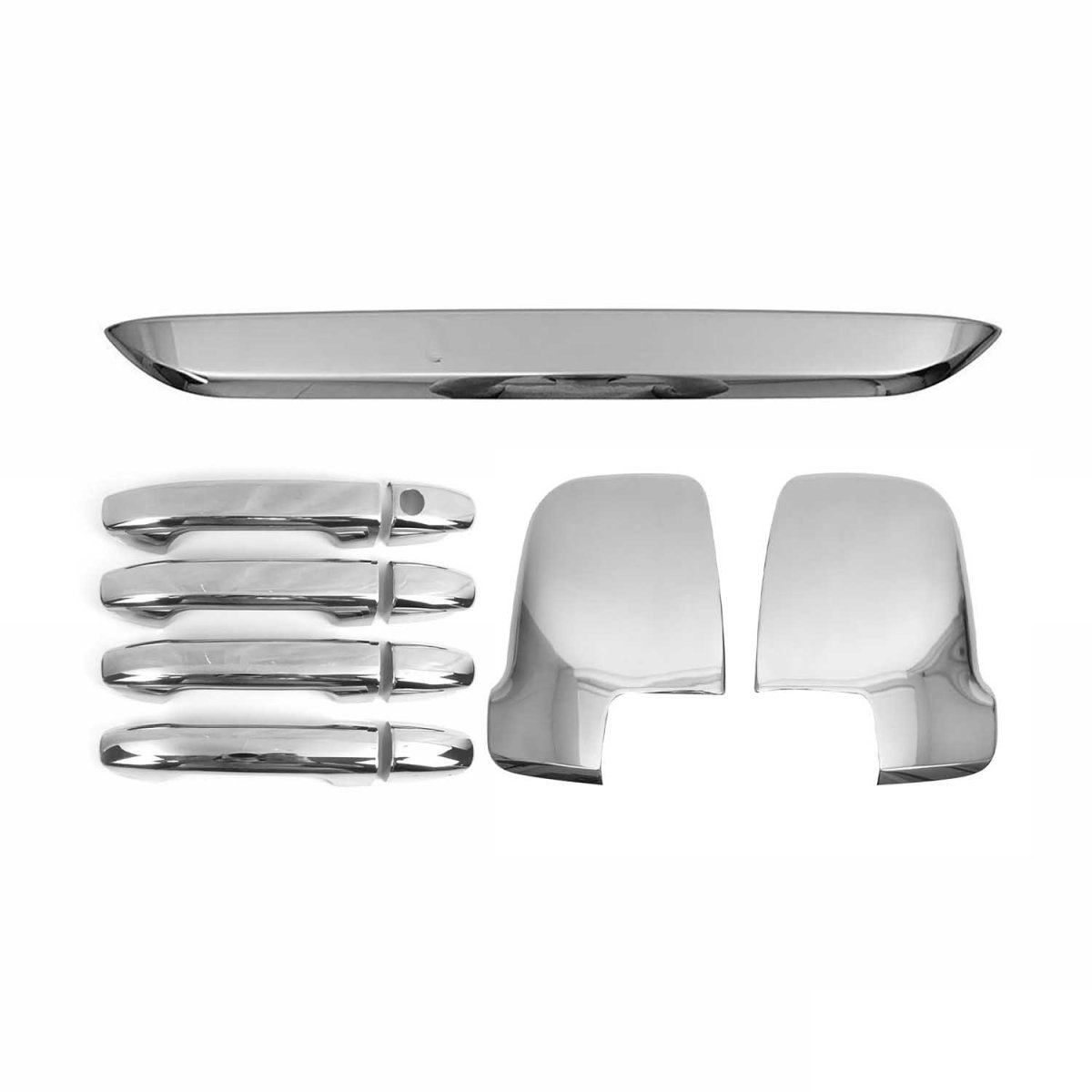 Mercedes Sprinter W907 Chrome Kit - Omac - Door Handle Cover + Tailgate Handle Cover + Mirror Cover - Chrome - 2019-2024 Mercedes Sprinter W907 Chrome Kit - Omac - Door Handle Cover + Tailgate Handle Cover + Mirror Cover - Chrome - 2019-2024